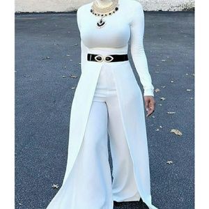 High Quality Stylish Zipper Back Wide Leg JumpSuit